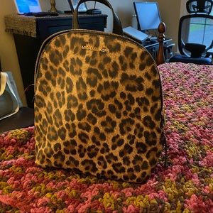 Michael Kors leopard backpack